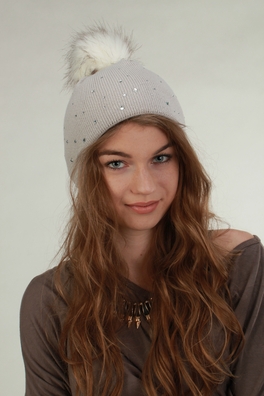 CZAPKA 4 JASNY SZARY